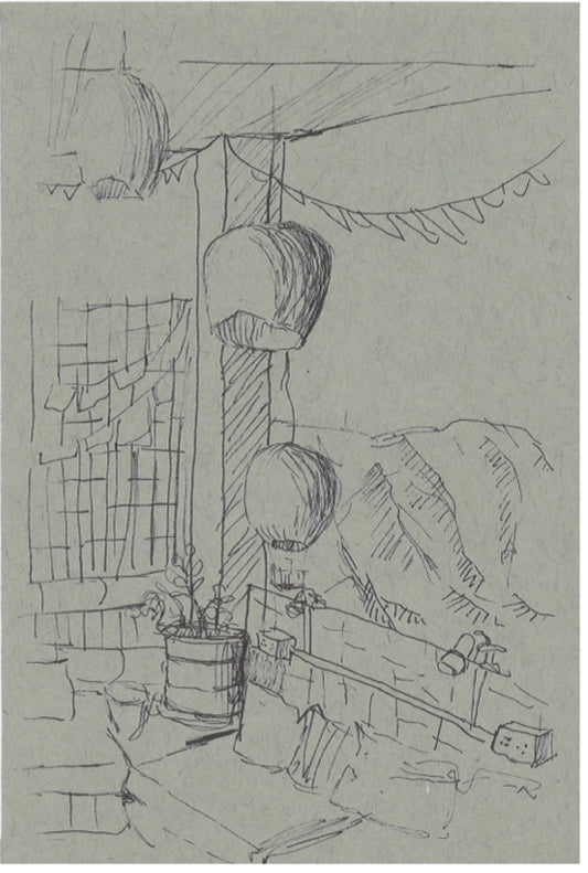 Arequipa / Nazca Terrace – Original Sketchbook Drawing, Pen on Paper